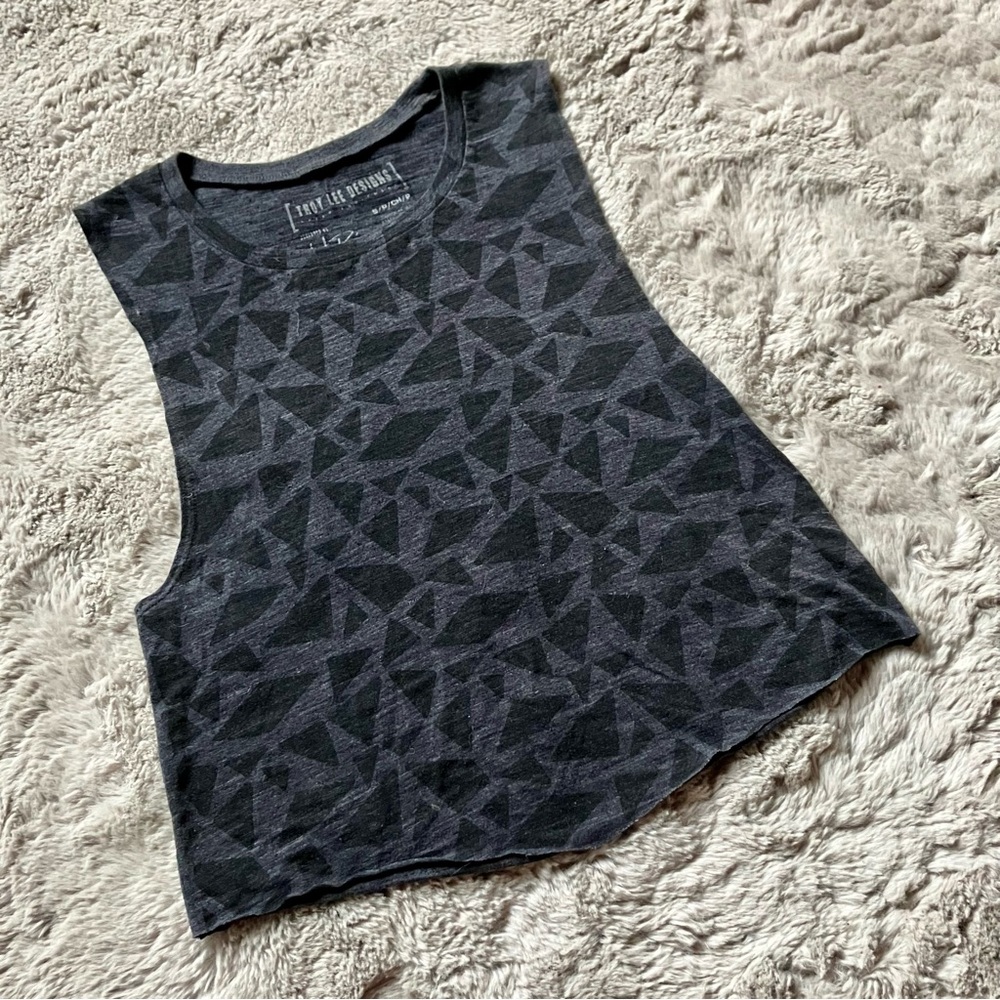 Troy Lee Designs race team tank top mtb dirk bike  sportswear black and grey